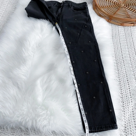 Scotch and Soda Petit Ami Slim Boyfriend Jeans Star Jewel Bling Gray Black 25 - Picture 13 of 14